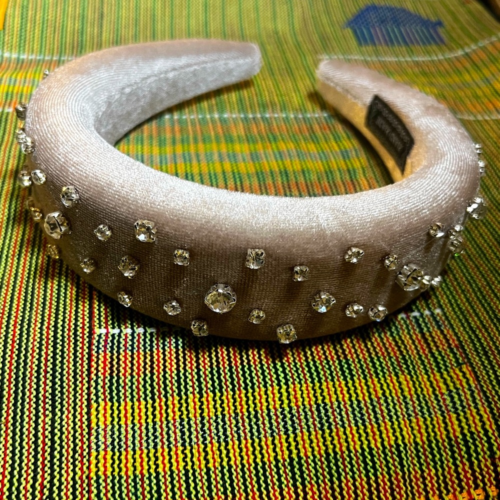 Jumbo Embellished Headband Champagne
